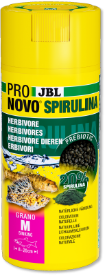 JBL PRONOVO SPIRULINA GRANO M корм в гранулах со спирулиной 125г 250мл